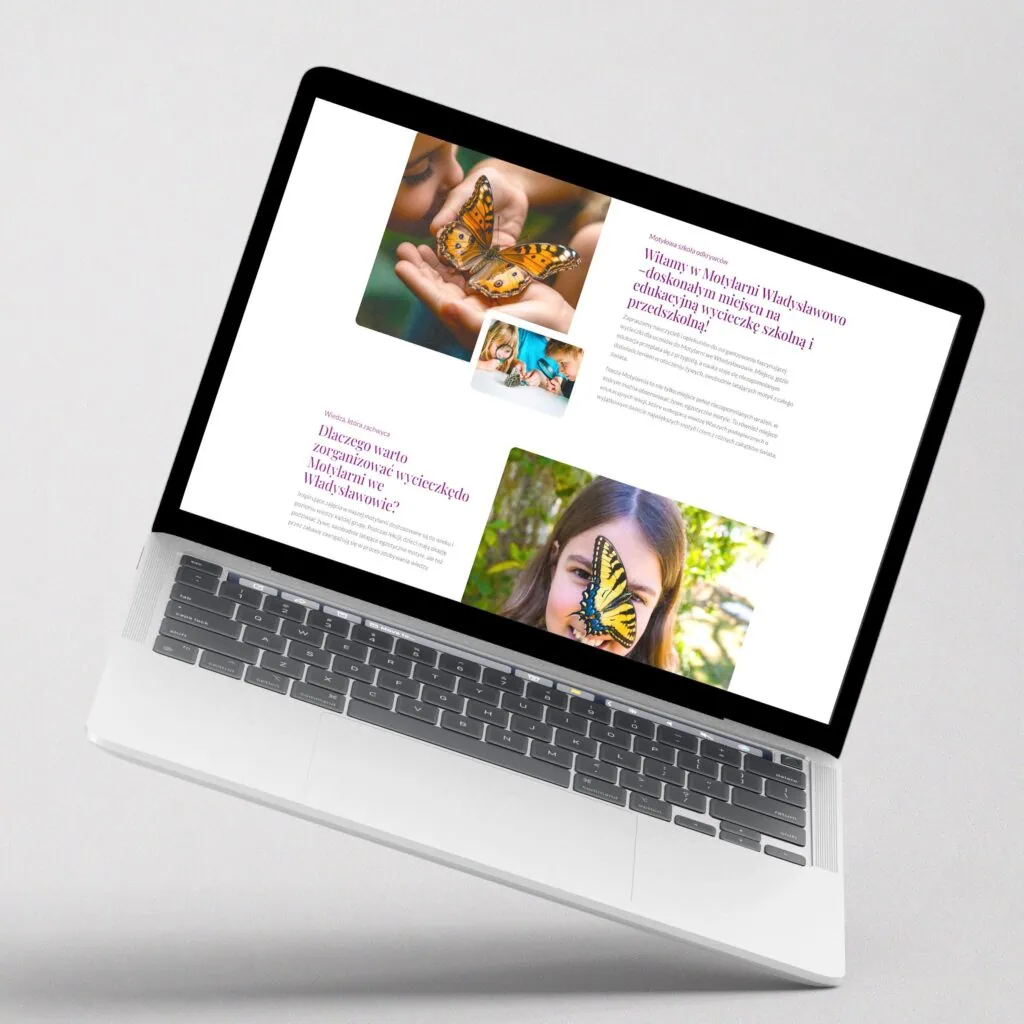 Nowoczesna strona internetowa dla Motylarni we Władysławowie - realizacja Pan od Reklamy