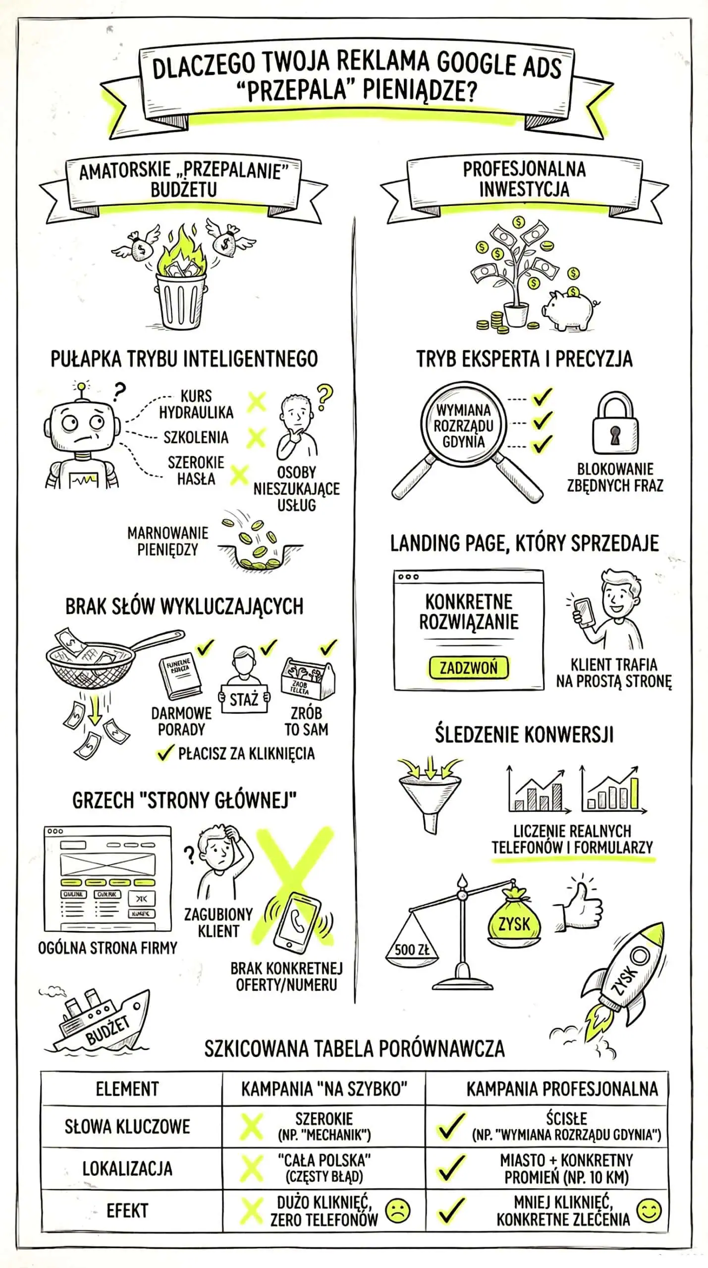 Dlaczego reklamy Google przepalają budżet