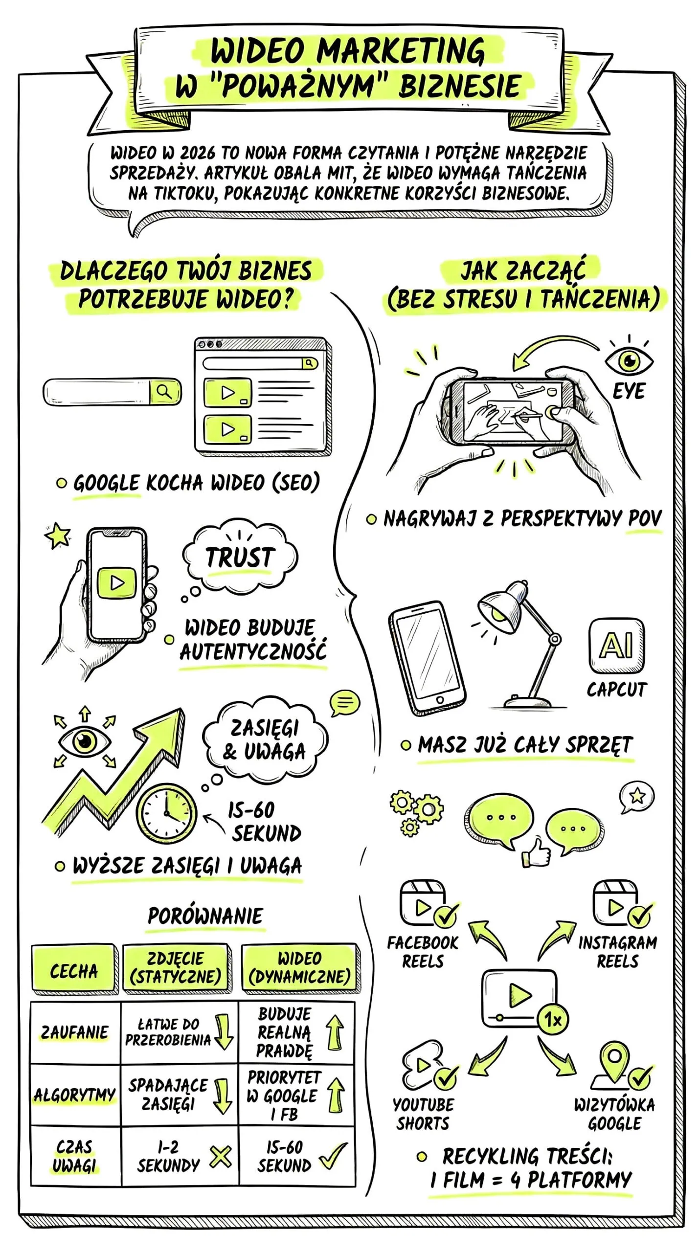 Jak wykorzystać Wideo Marketing (Reels, Shorts) w poważnym biznesie